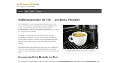 Desktop Screenshot of kaffeemaschine.net